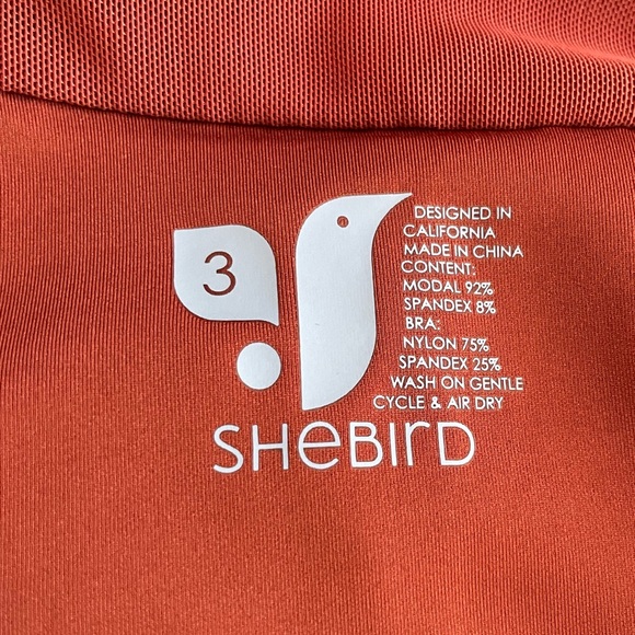 SheBird Freedom Racerback Tank Built In Bra Top Dark Cherry Modal Small Medium 3 - Picture 6 of 11